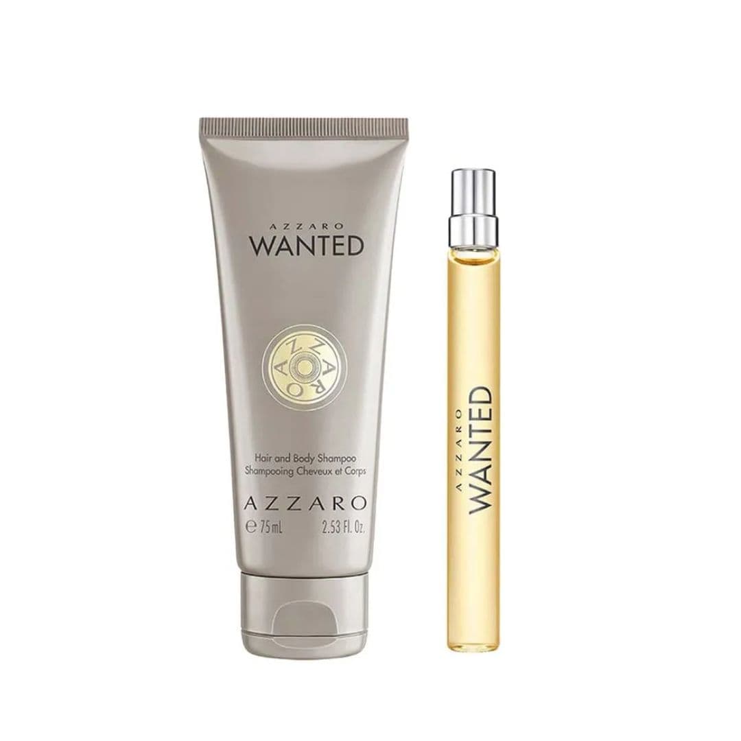 KIT AZZARO WANTED EAU DE TOILETTE SP24 100ML + GEL DE BANHO 75ML+10ML — miniatura 2