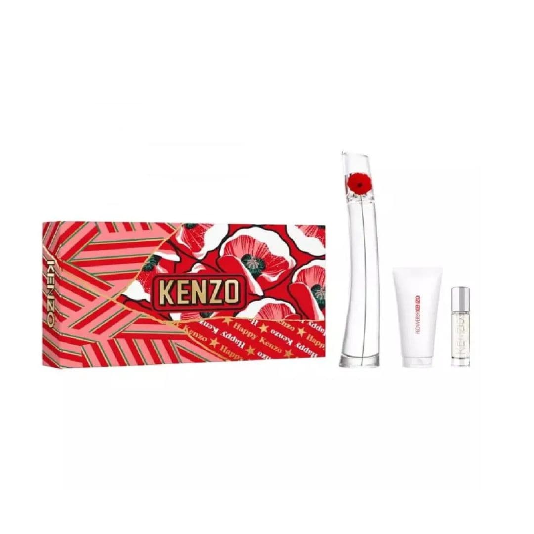 KENZO FLOWER BY KENZO EAU DE PARFUM REFILLABLE 100 ML +VAPORISATEUR EAU DE PARFUM 10 ML + EAU DE PARFUM EN LAIT 75 ML